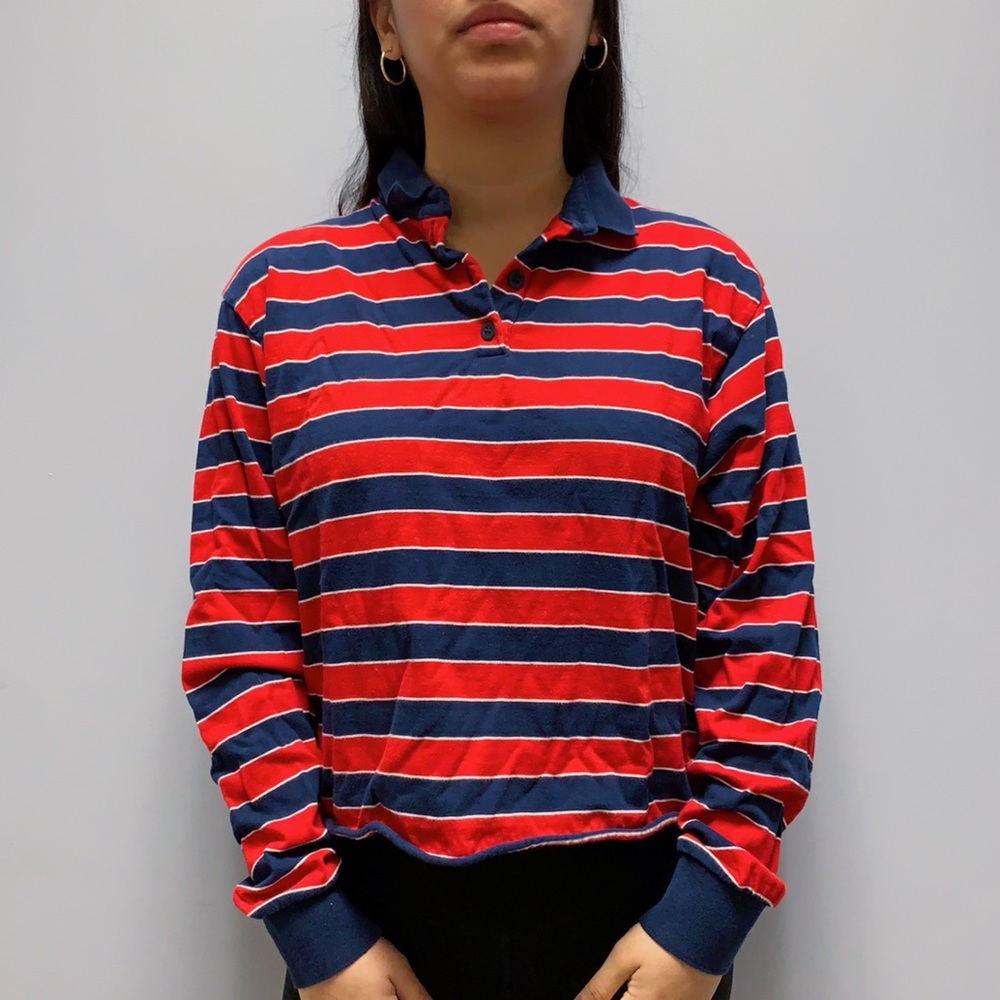 Set of Brandy Melville striped polo crop tops